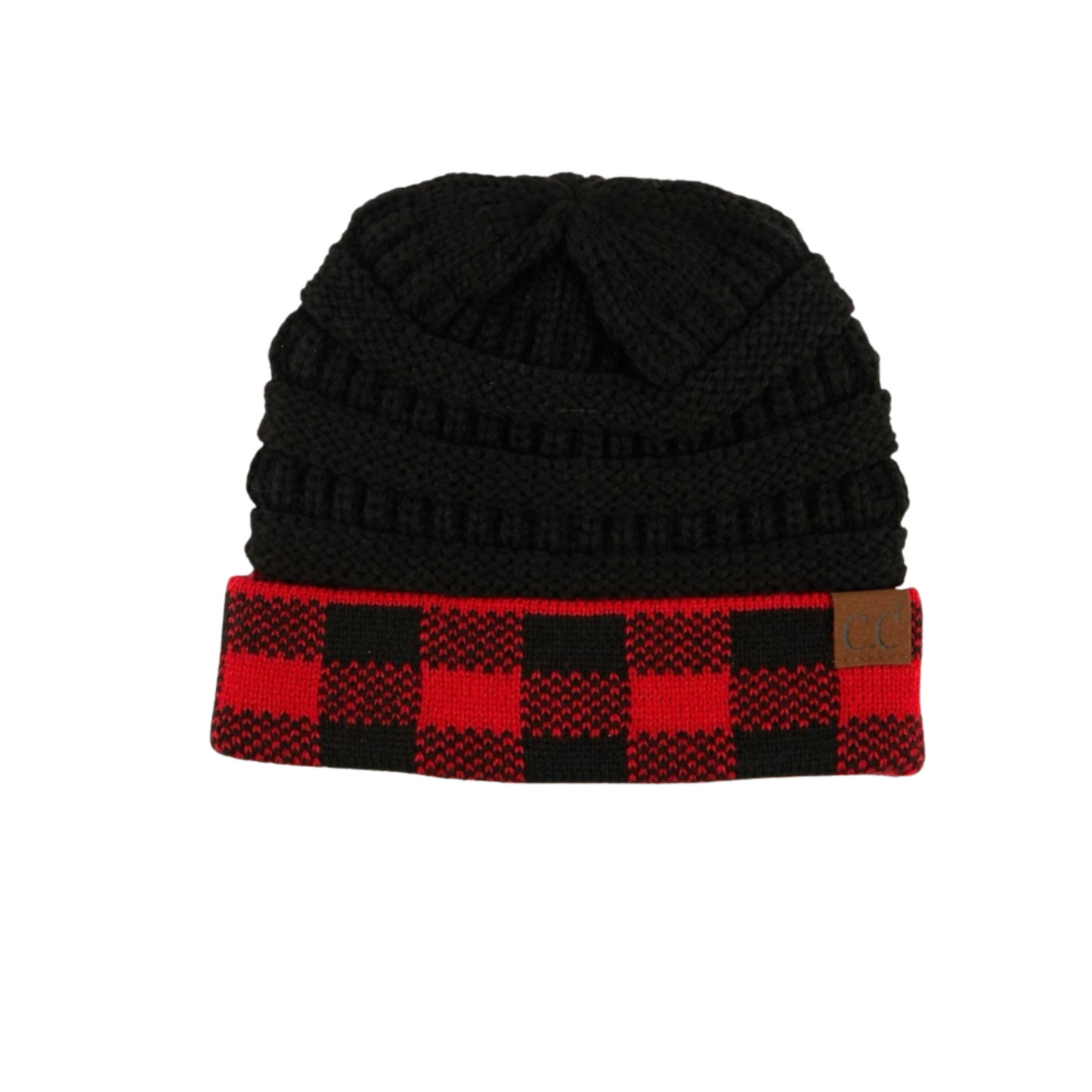 C.C Knit Beanie – Classic Buffalo Plaid & Solid Colors