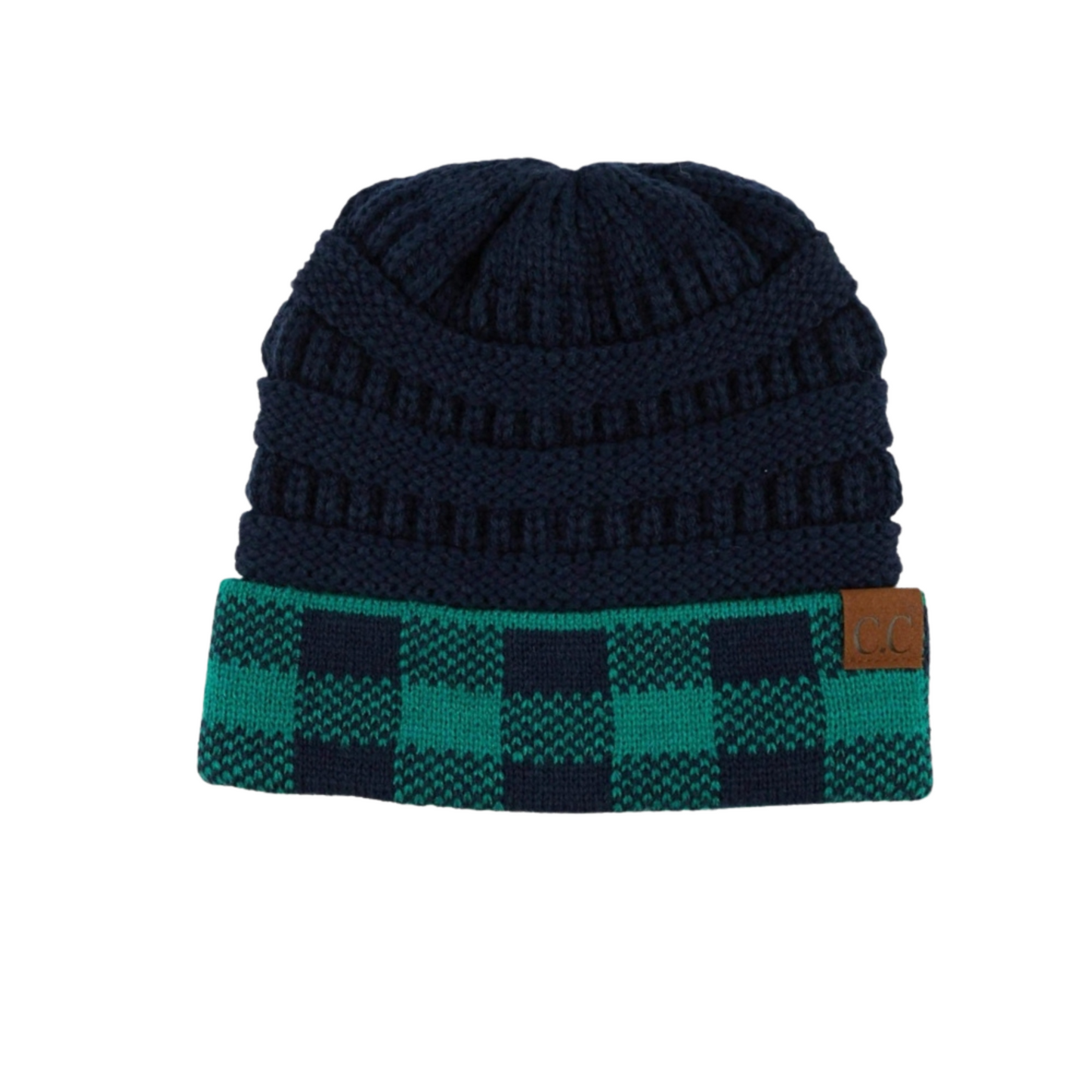 C.C Knit Beanie – Classic Buffalo Plaid & Solid Colors